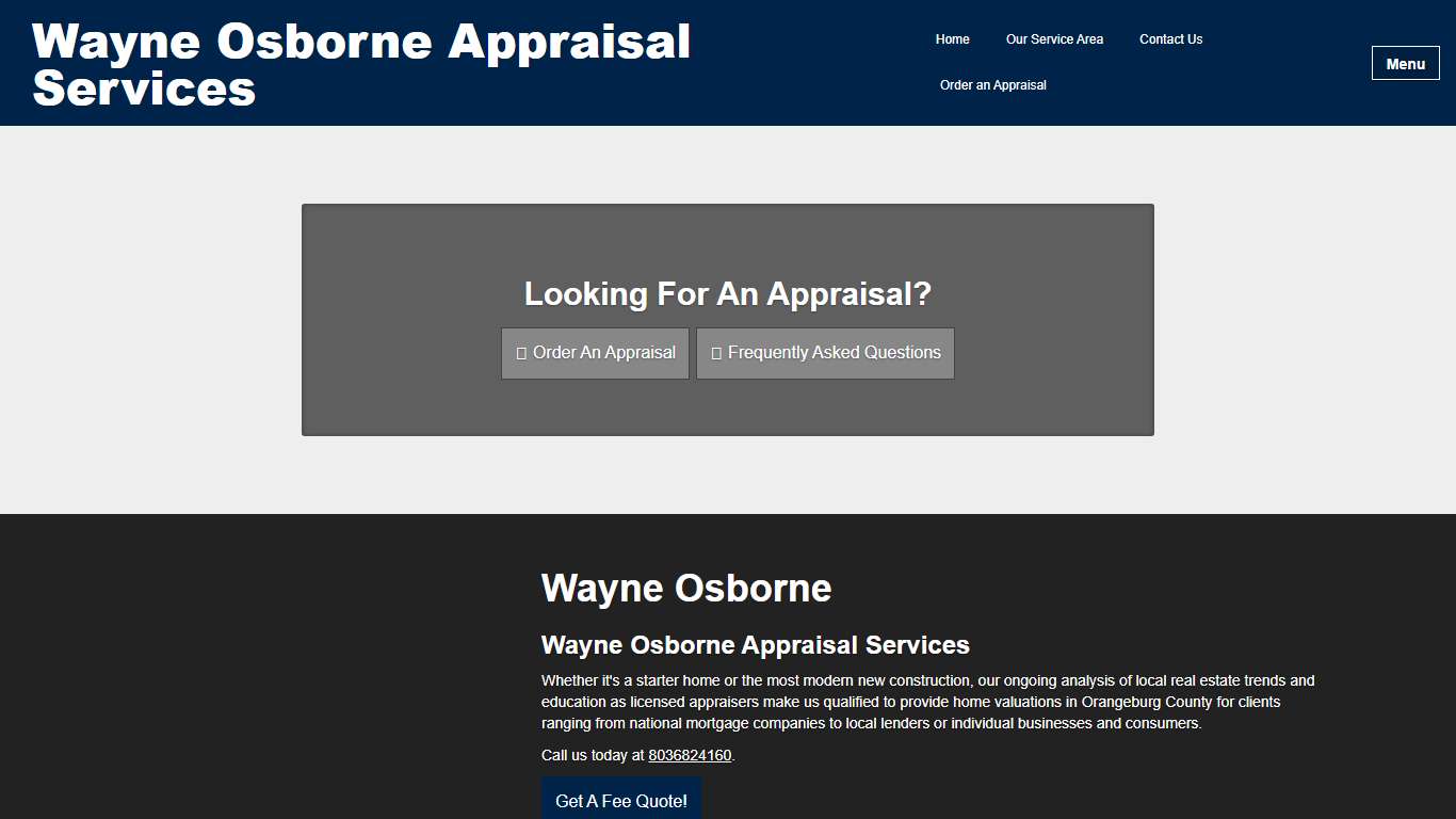 Real Estate Appraisal - home appraisal - appraiser - real estate appraiser - residential appraisals - Cameron, SC - Wayne Osborne Appraisal Services