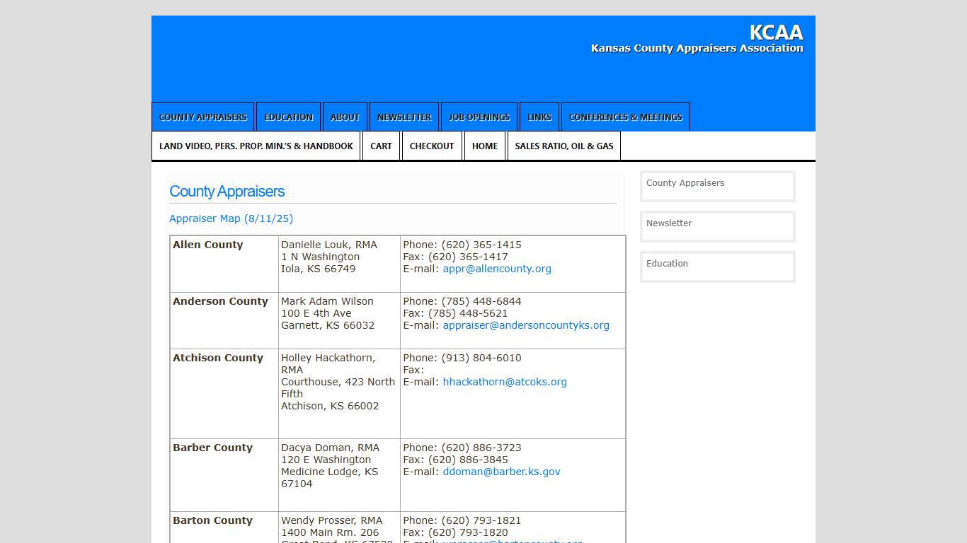 KCAA » County Appraisers