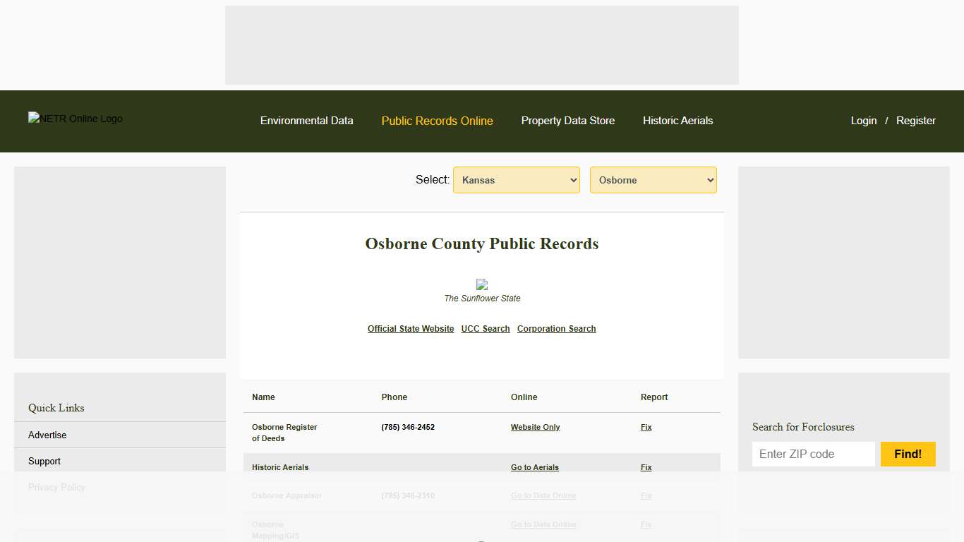 NETR Online • Osborne • Osborne Public Records, Search Osborne Records, Osborne Property Tax, Kansas Property Search, Kansas Assessor